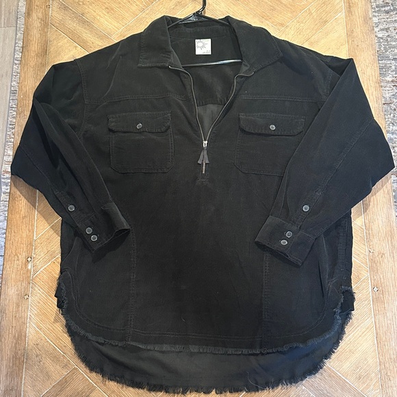 Aerie Black Button Down Shirt - Picture 1 of 4
